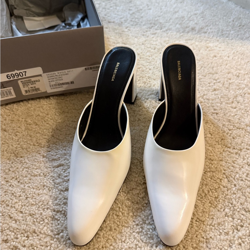 Balenciaga White Women's Mules